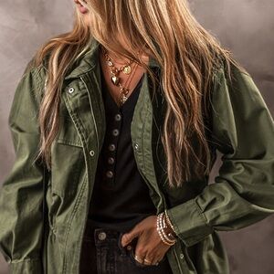 Camo Green SYNZ Zip Up Long Sleeve Jacket